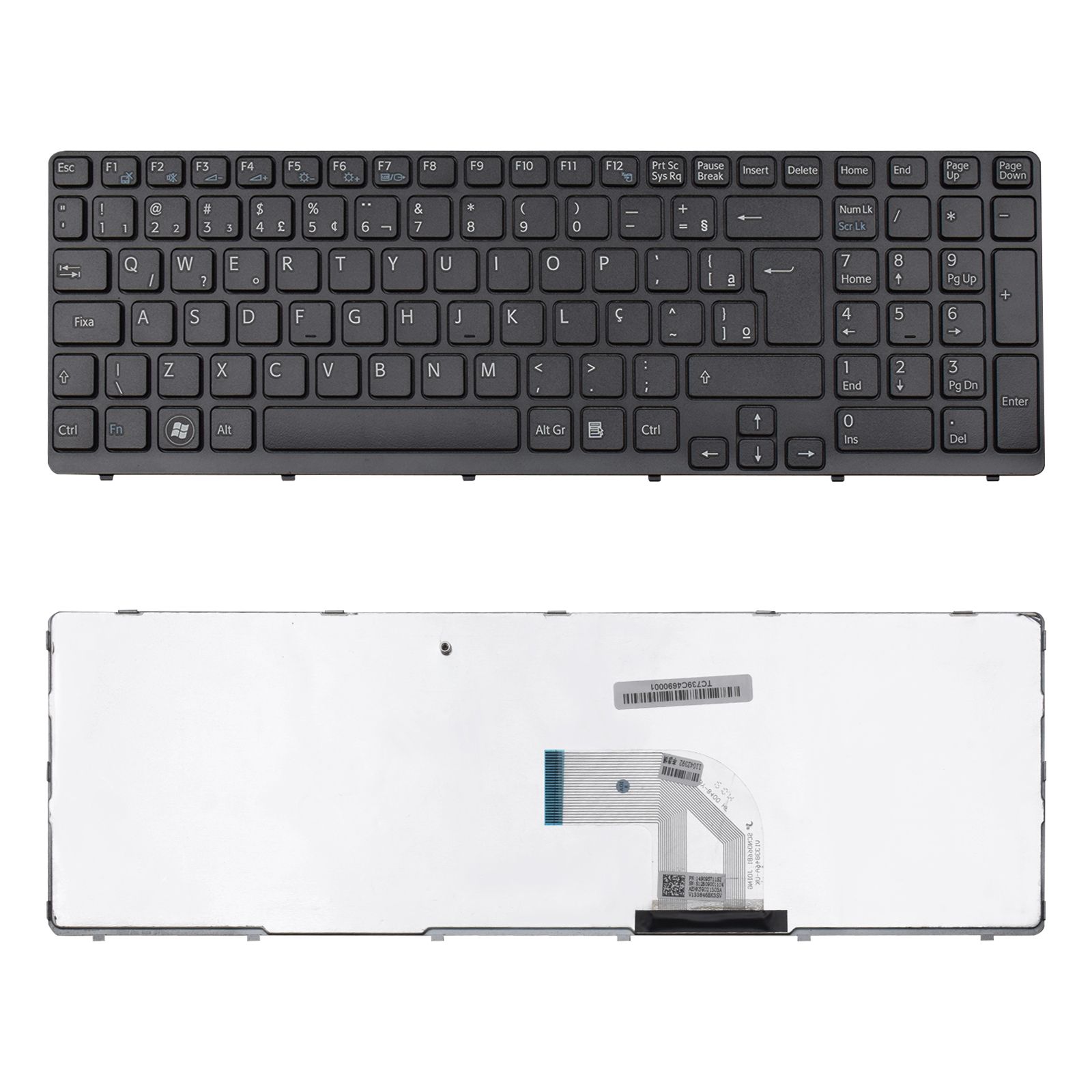 Teclado para Notebook Sony Vaio SVE15, ABNT2 Preto, possui teclas confortáveis e 12 meses de garantia.
