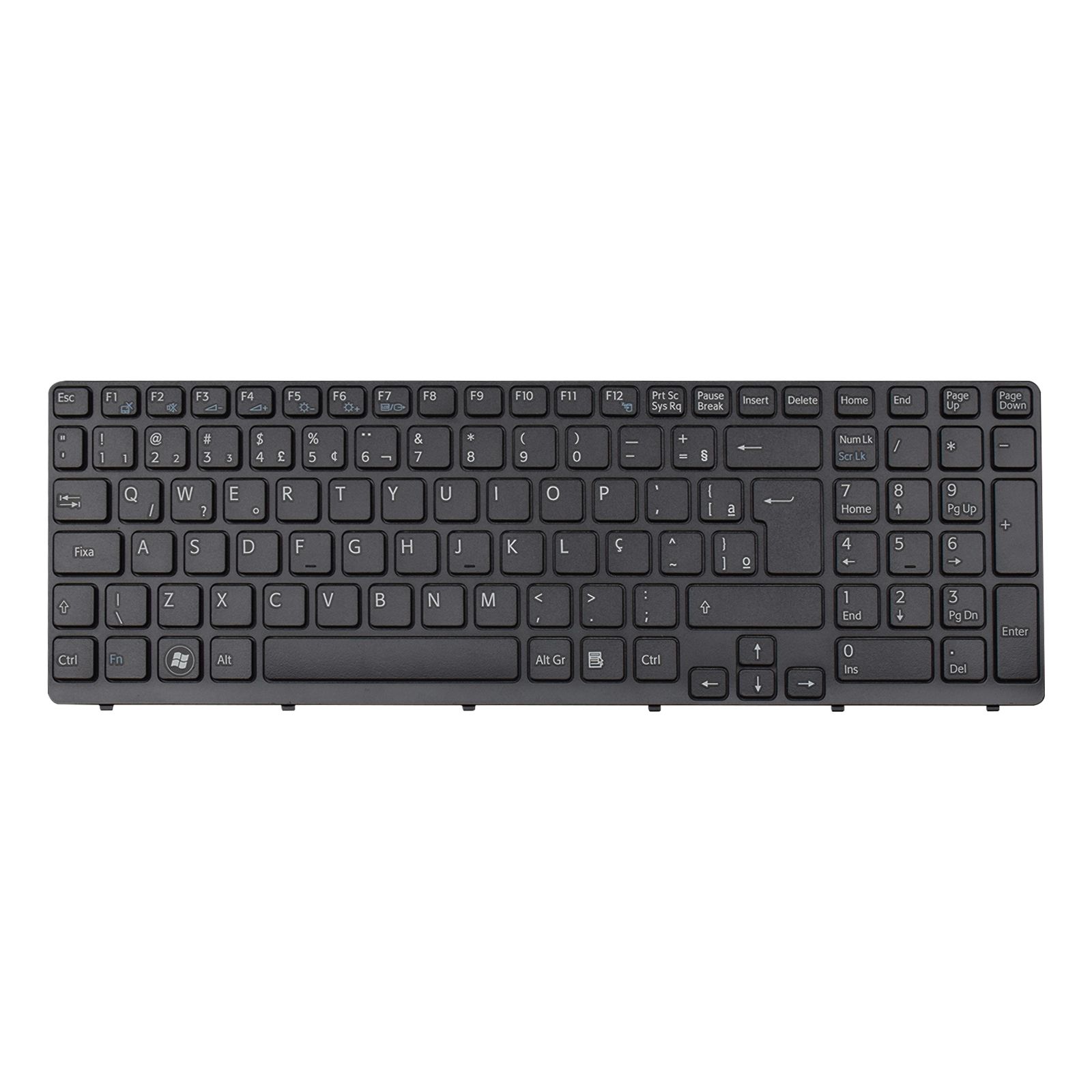 Teclado para Notebook Sony Vaio Part Number 149092911BR, ABNT2 Preto, possui teclas confortáveis e 12 meses de garantia.