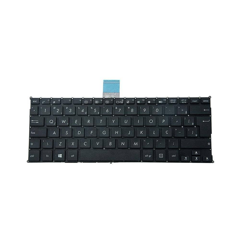 Teclado para Notebook Asus Part Number AEEX8I00010, ABNT2 Preto, possui teclas confortáveis e 12 meses de garantia.