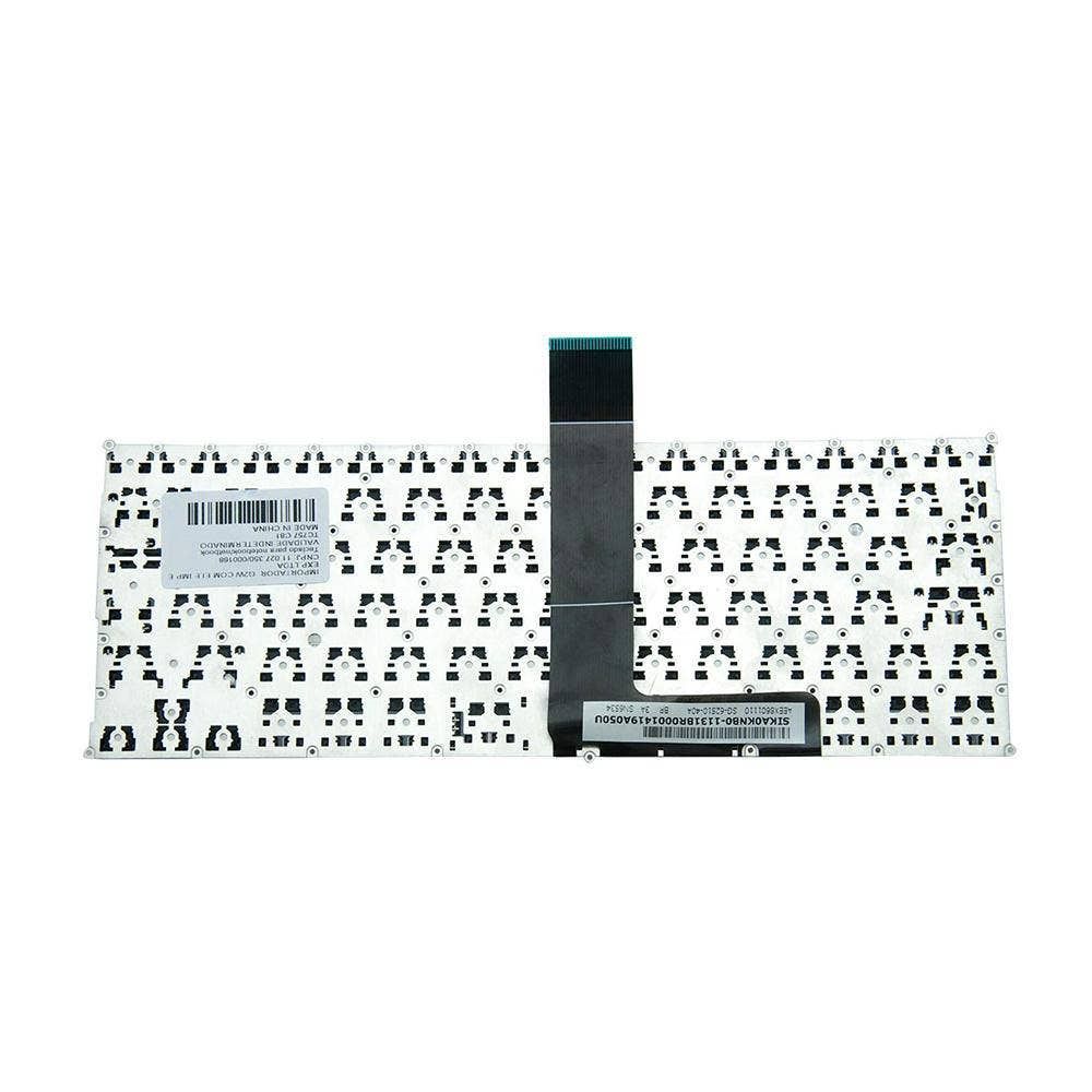 Teclado para Notebook Asus Part Number 9Z.N8KSQ.70E, ABNT2 Preto, possui teclas confortáveis e 12 meses de garantia.