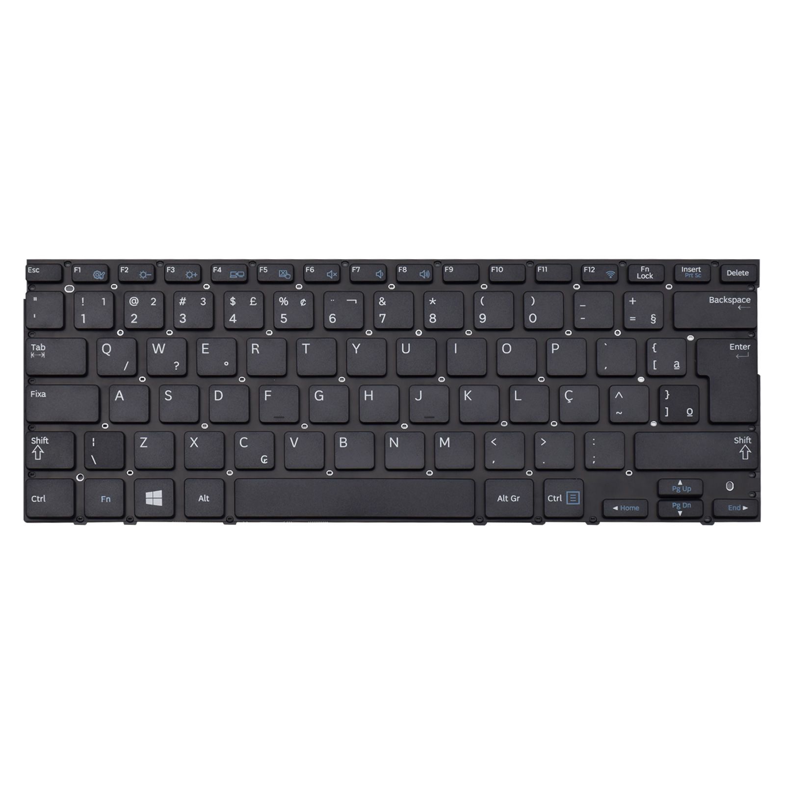 Teclado para Notebook Samsung Np Series NP530-540U3C, ABNT2 Preto, possui teclas confortáveis e 12 meses de garantia.