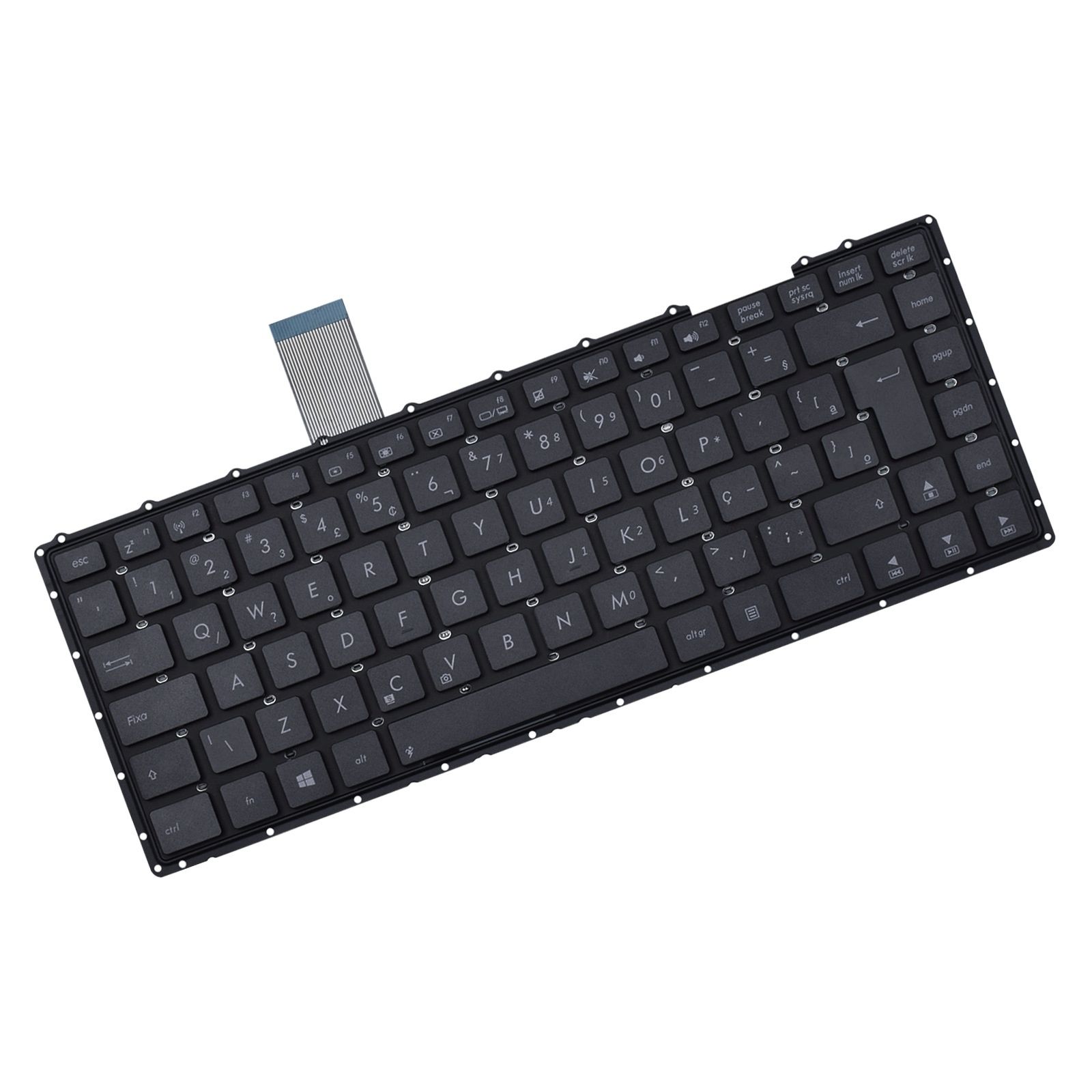 Teclado para Notebook Asus Part Number MP-11L96PA-920W, ABNT2 Preto, possui teclas confortáveis e 12 meses de garantia.