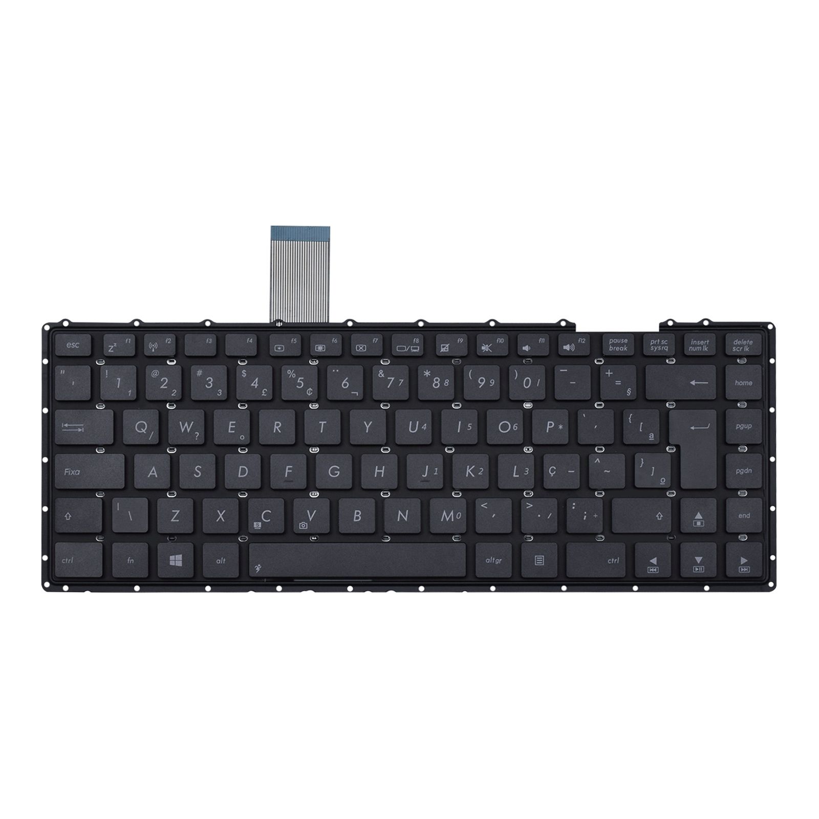 Teclado para Notebook Asus Part Number MP-11L96PA-920W, ABNT2 Preto, possui teclas confortáveis e 12 meses de garantia.