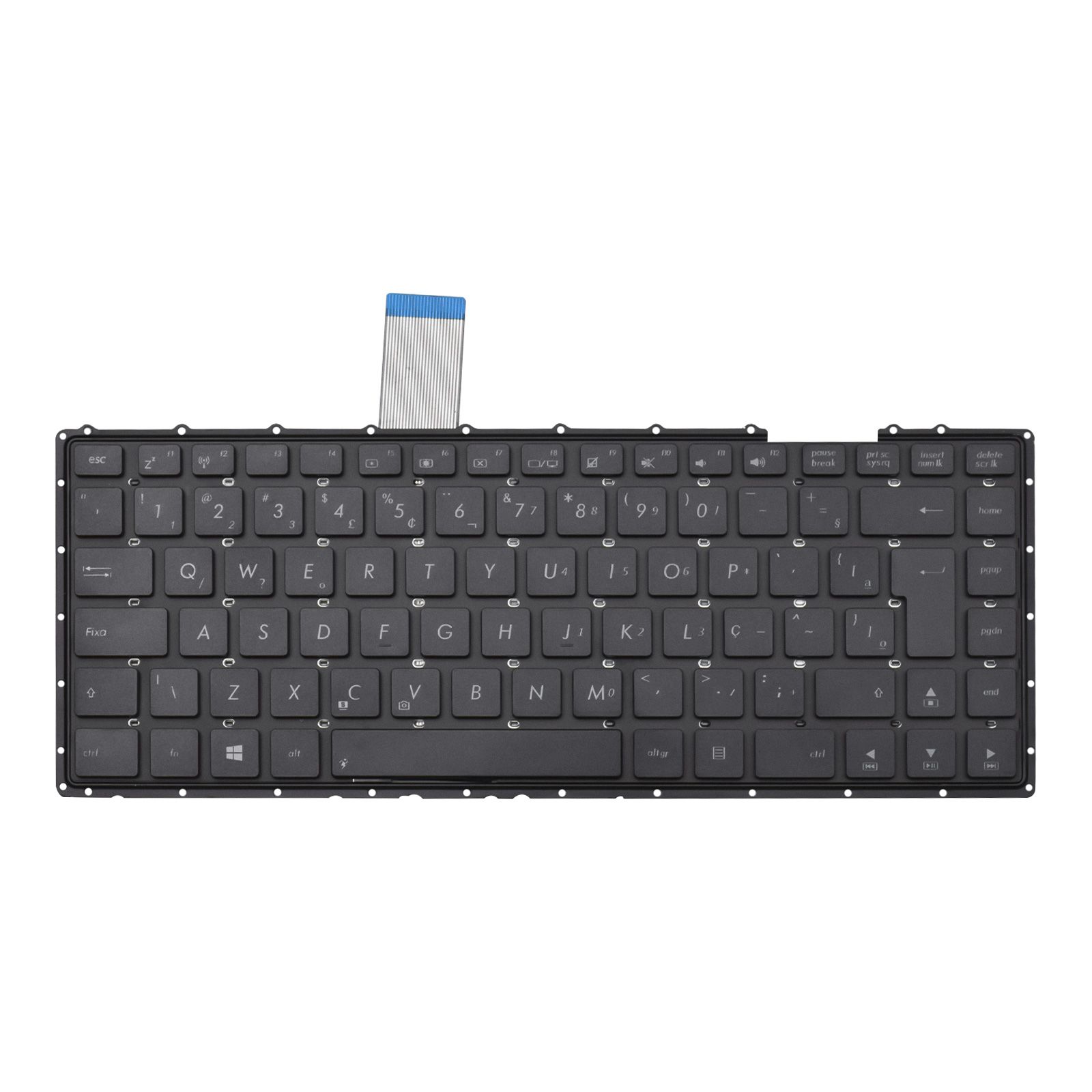Teclado para Notebook Asus Z Series Z450UA-WX002T, ABNT2 Preto, possui teclas confortáveis e 12 meses de garantia.