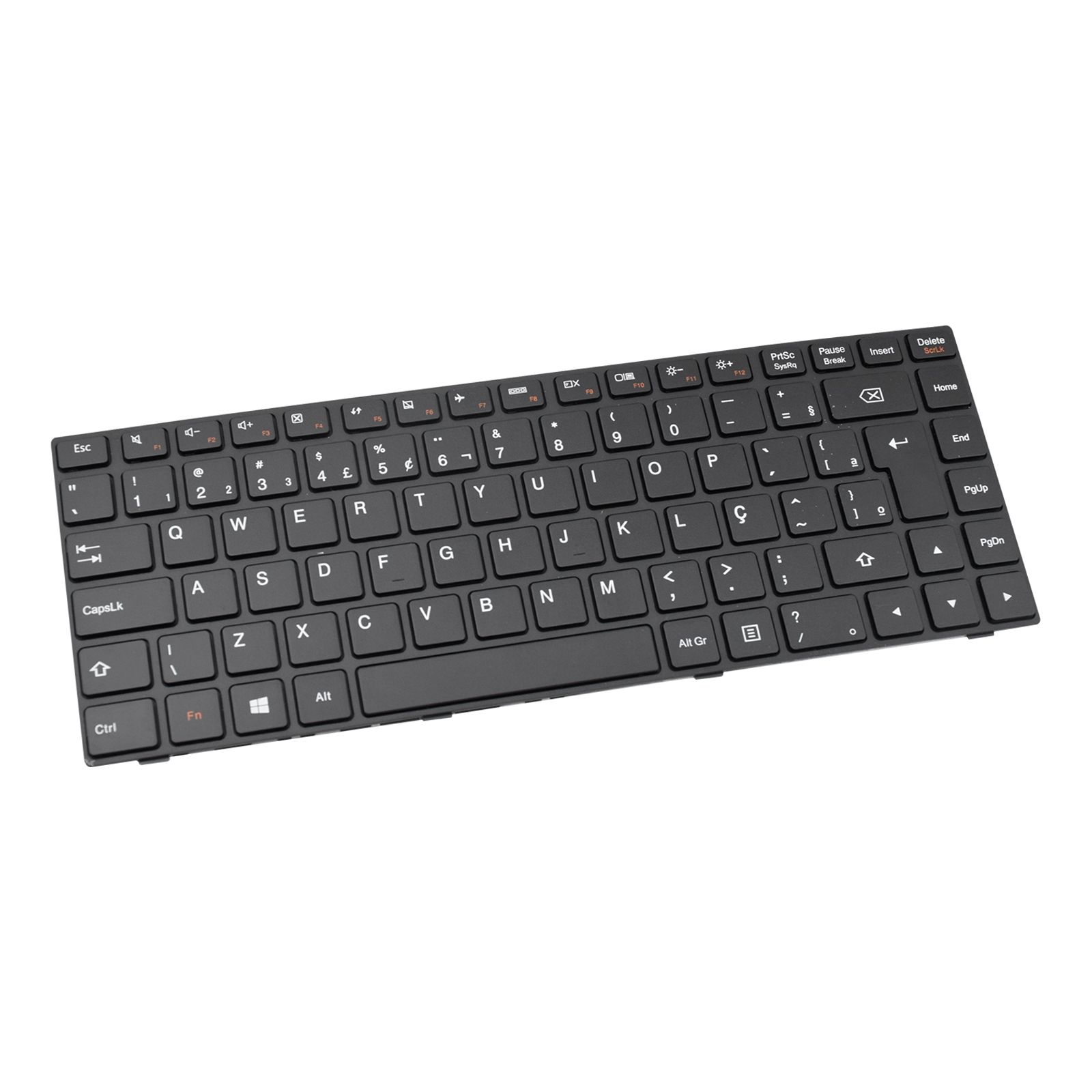 Teclado para Notebook Lenovo Part Number 5N20J30758, ABNT2 Preto, possui teclas confortáveis e 12 meses de garantia.