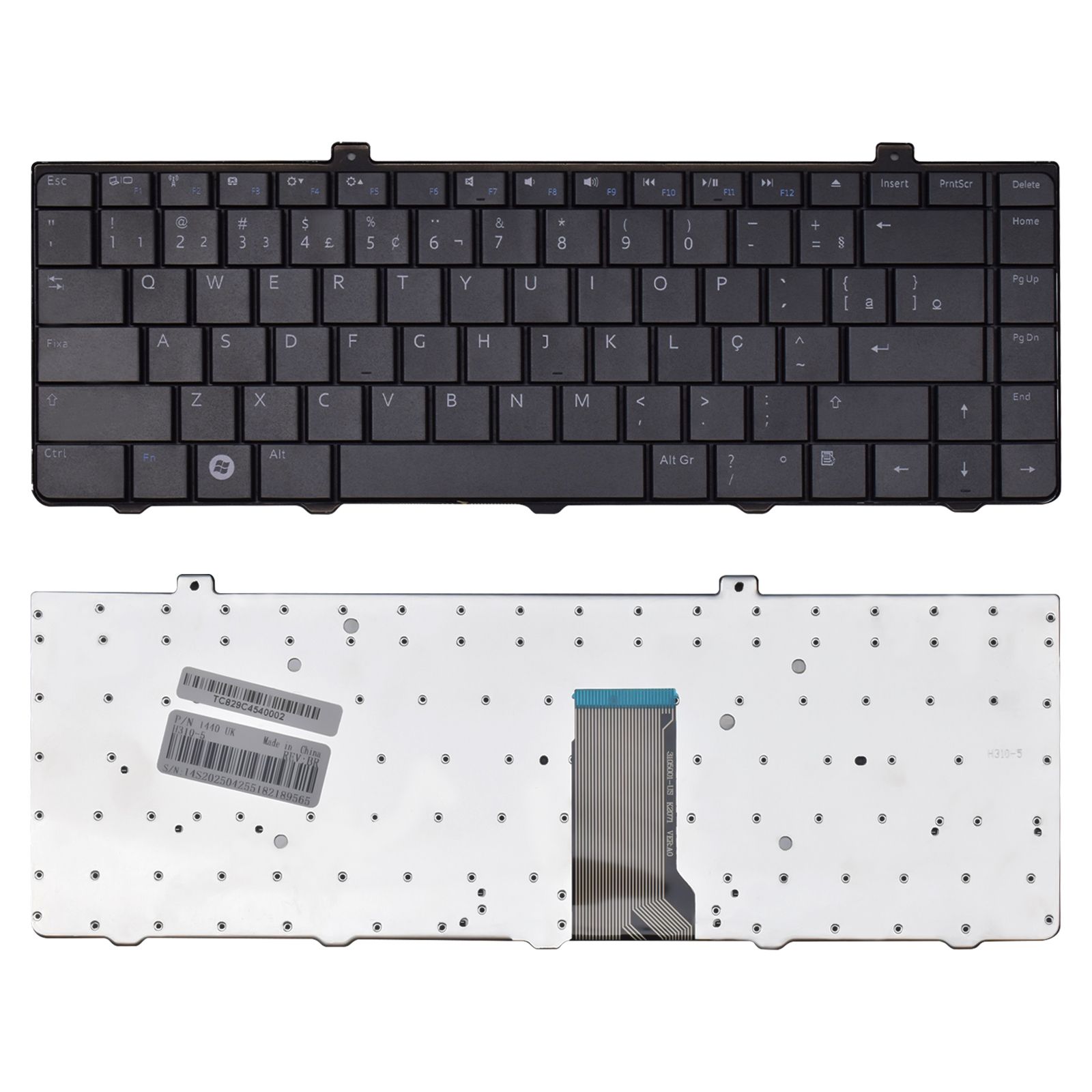 Teclado para Notebook Dell Part Number 0Y203M, ABNT2 Preto, possui teclas confortáveis e 12 meses de garantia.