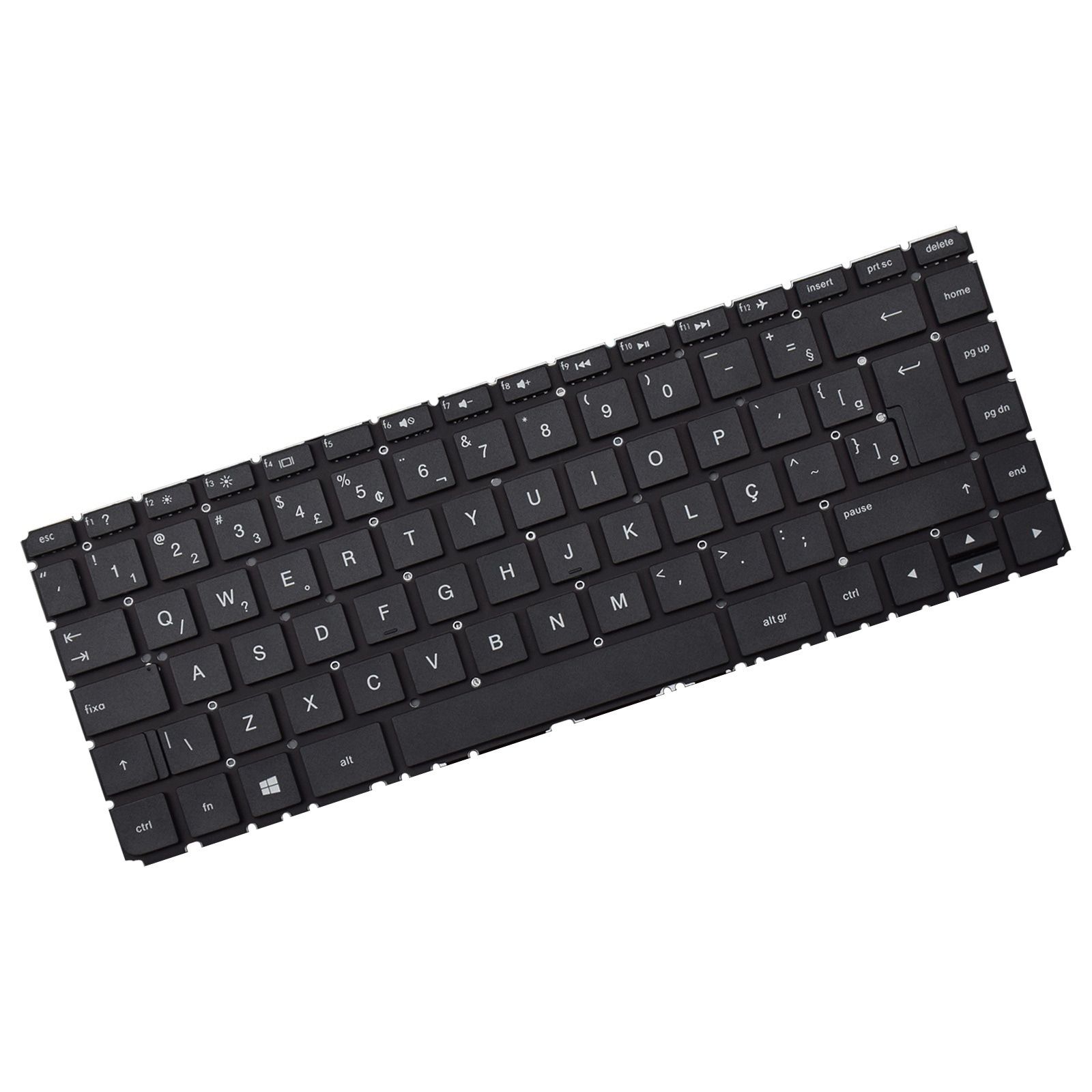 Teclado para Notebook Hp 240 G4, ABNT2 Preto, possui teclas confortáveis e 12 meses de garantia.