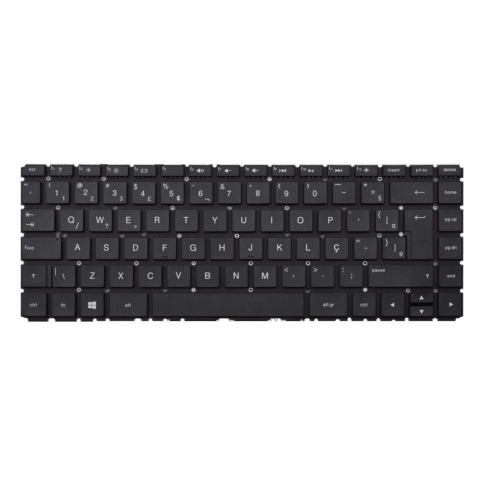 Teclado para Notebook Hp 14-AC126LA, ABNT2 Preto, possui teclas confortáveis e 12 meses de garantia.
