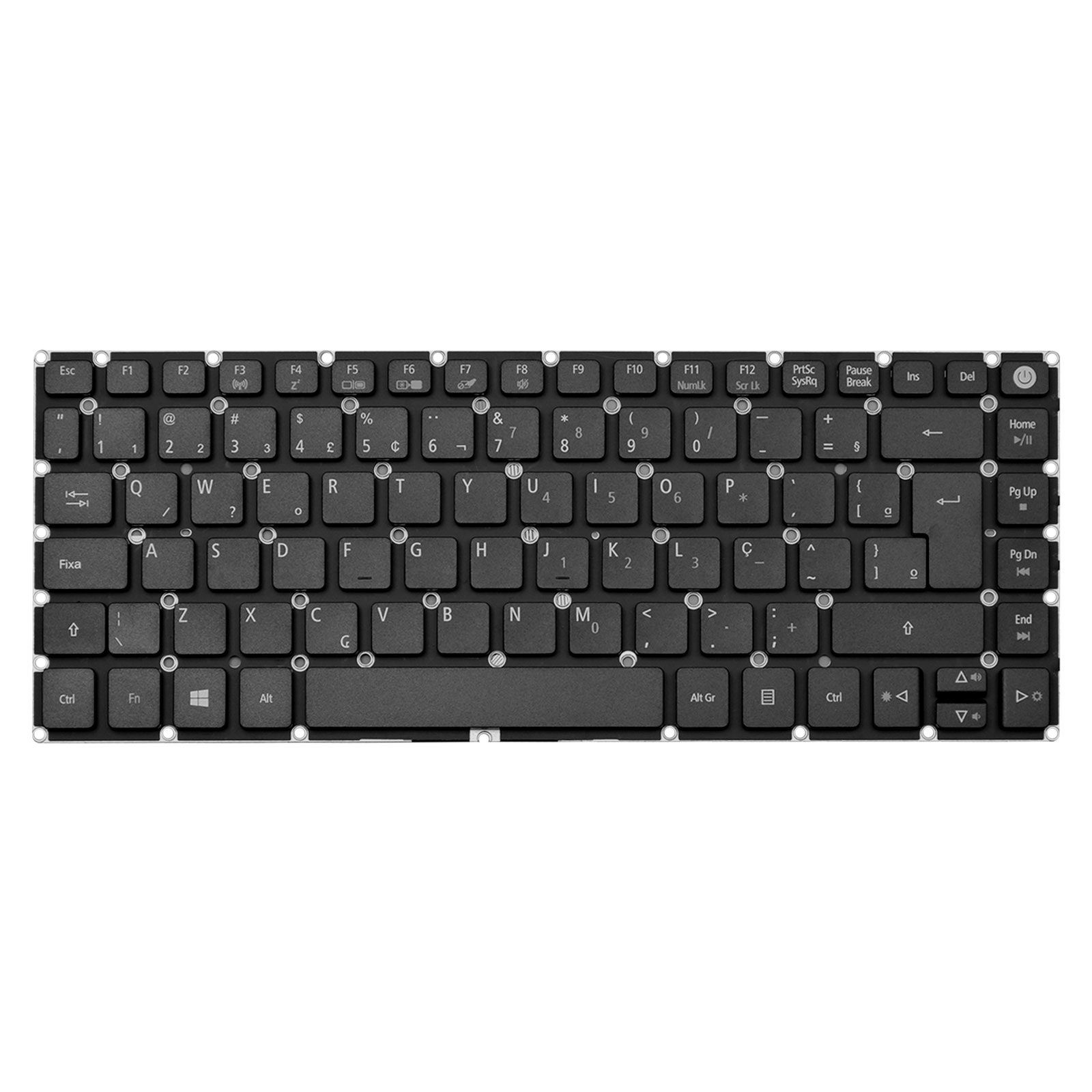 Teclado para Notebook Acer Aspire E5-473-5896, ABNT2 Preto, possui teclas confortáveis e 12 meses de garantia.