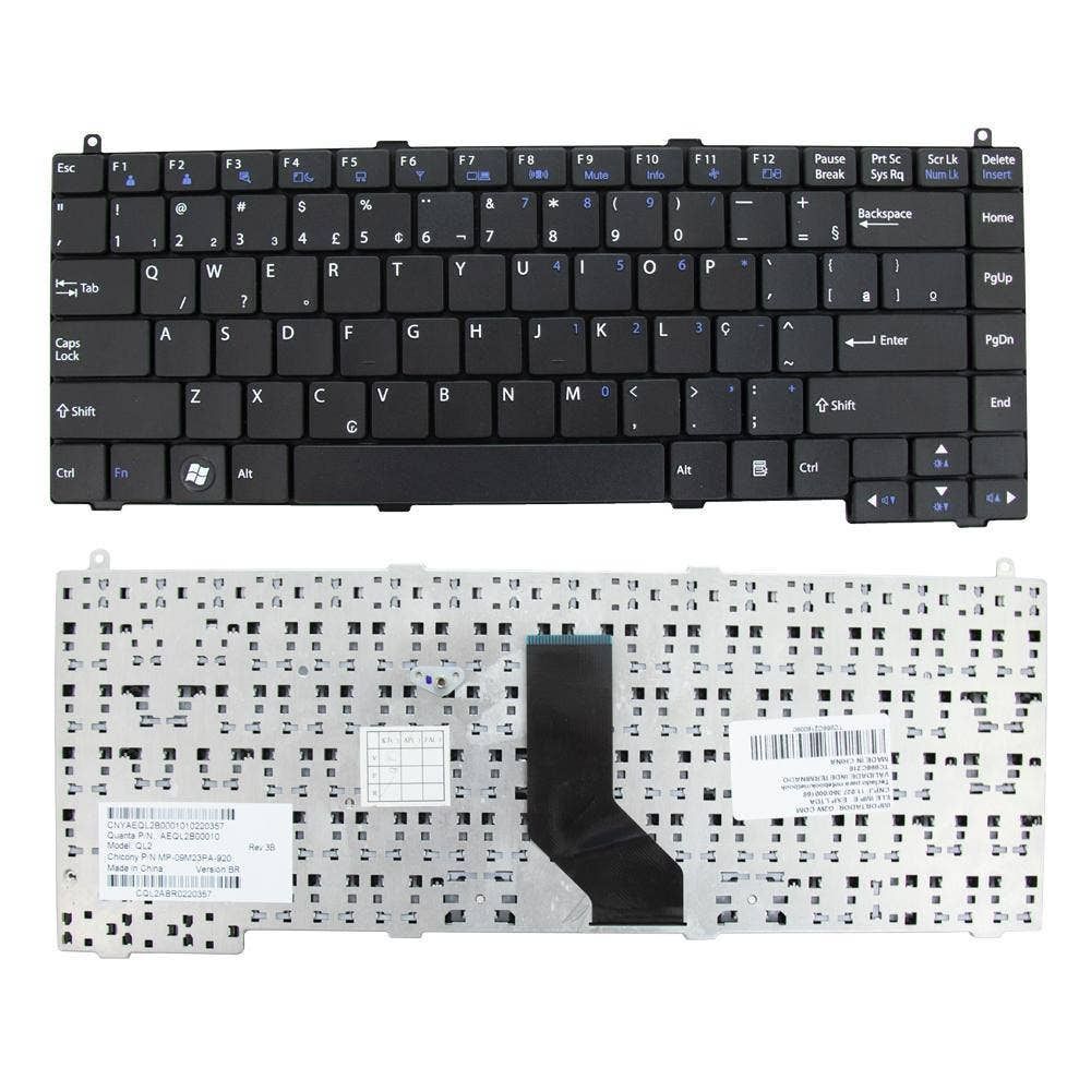Teclado para Notebook Lg R460-L, ABNT2 - Enter Pequeno Preto, possui teclas confortáveis e 12 meses de garantia.