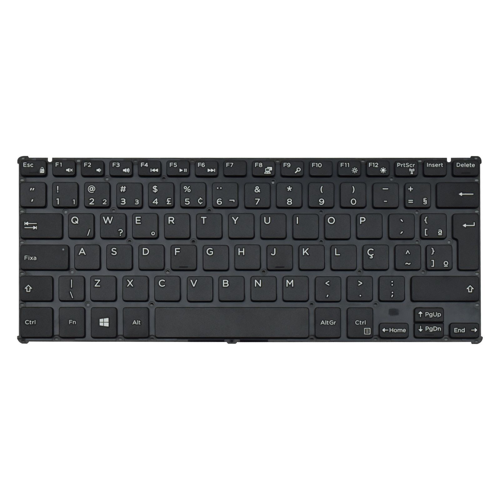 Teclado para Notebook Dell Inspiron I11-3168, ABNT2 Preto, possui teclas confortáveis e 12 meses de garantia.
