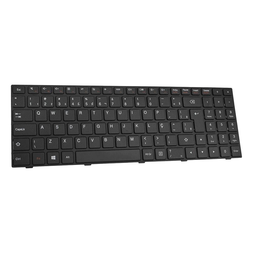Teclado para Notebook Lenovo Part Number LCM15B73US, ABNT2 Preto, possui teclas confortáveis e 12 meses de garantia.