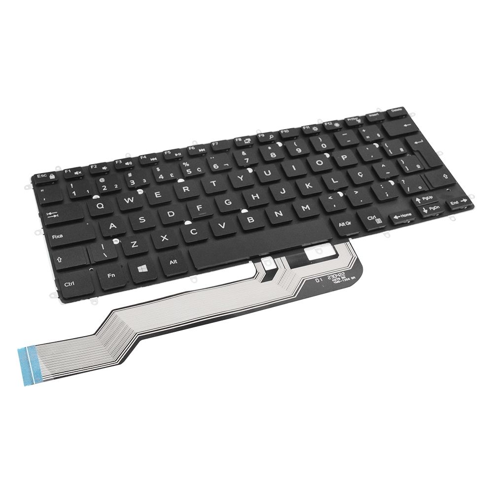 Teclado para Notebook Dell Part Number AEW60096313, ABNT2 Preto, possui teclas confortáveis e 12 meses de garantia.