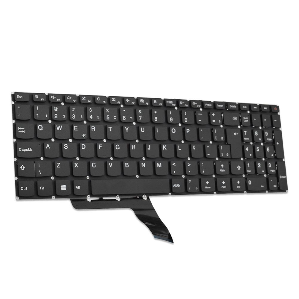 Teclado para Notebook Lenovo pk1311s2a28, ABNT2 Preto, possui teclas confortáveis e 12 meses de garantia.