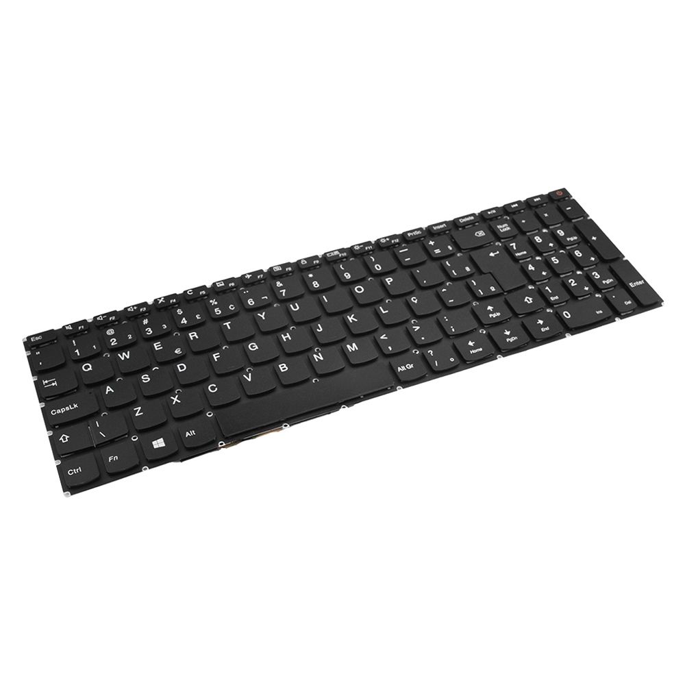 Teclado para Notebook Lenovo Part Number 9Z.NCSSN.01B, ABNT2 Preto, possui teclas confortáveis e 12 meses de garantia.