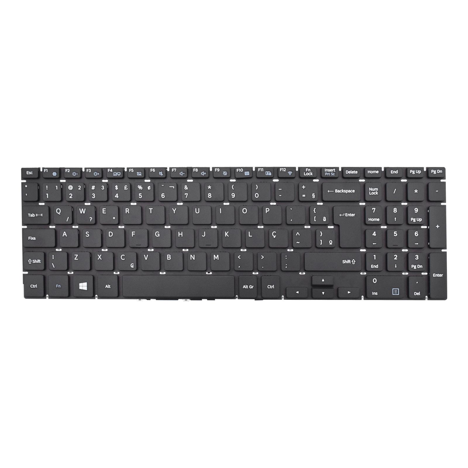 Teclado para Notebook Samsung Expert NP300E5K-KF1B, ABNT2 Preto, possui teclas confortáveis e 12 meses de garantia.