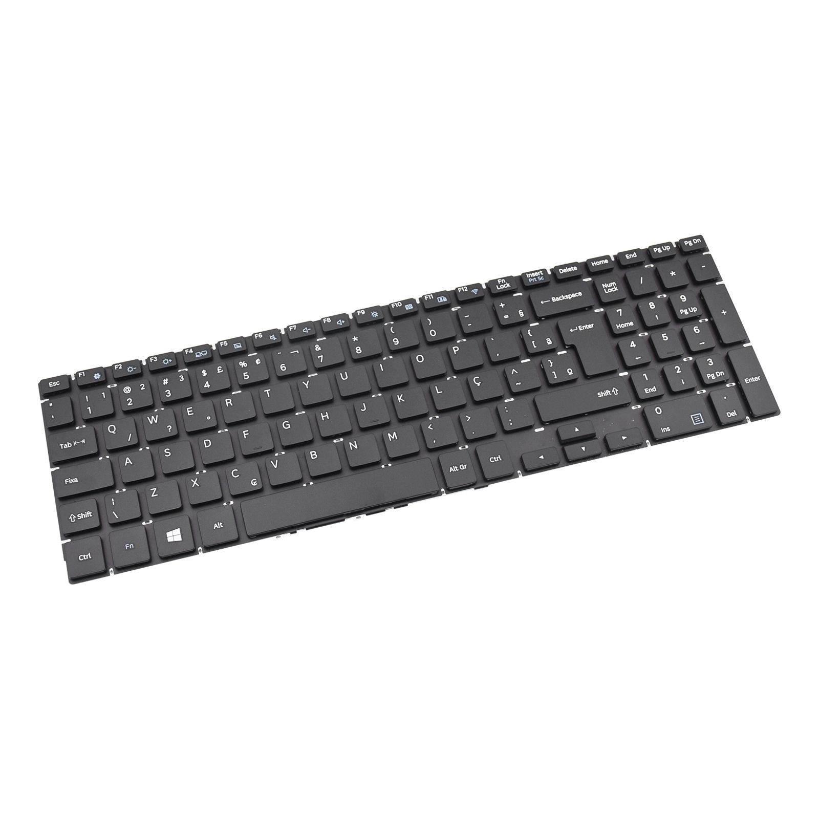 Teclado para Notebook Samsung Expert NP350XAA-VD1BR, ABNT2 Preto, possui teclas confortáveis e 12 meses de garantia.