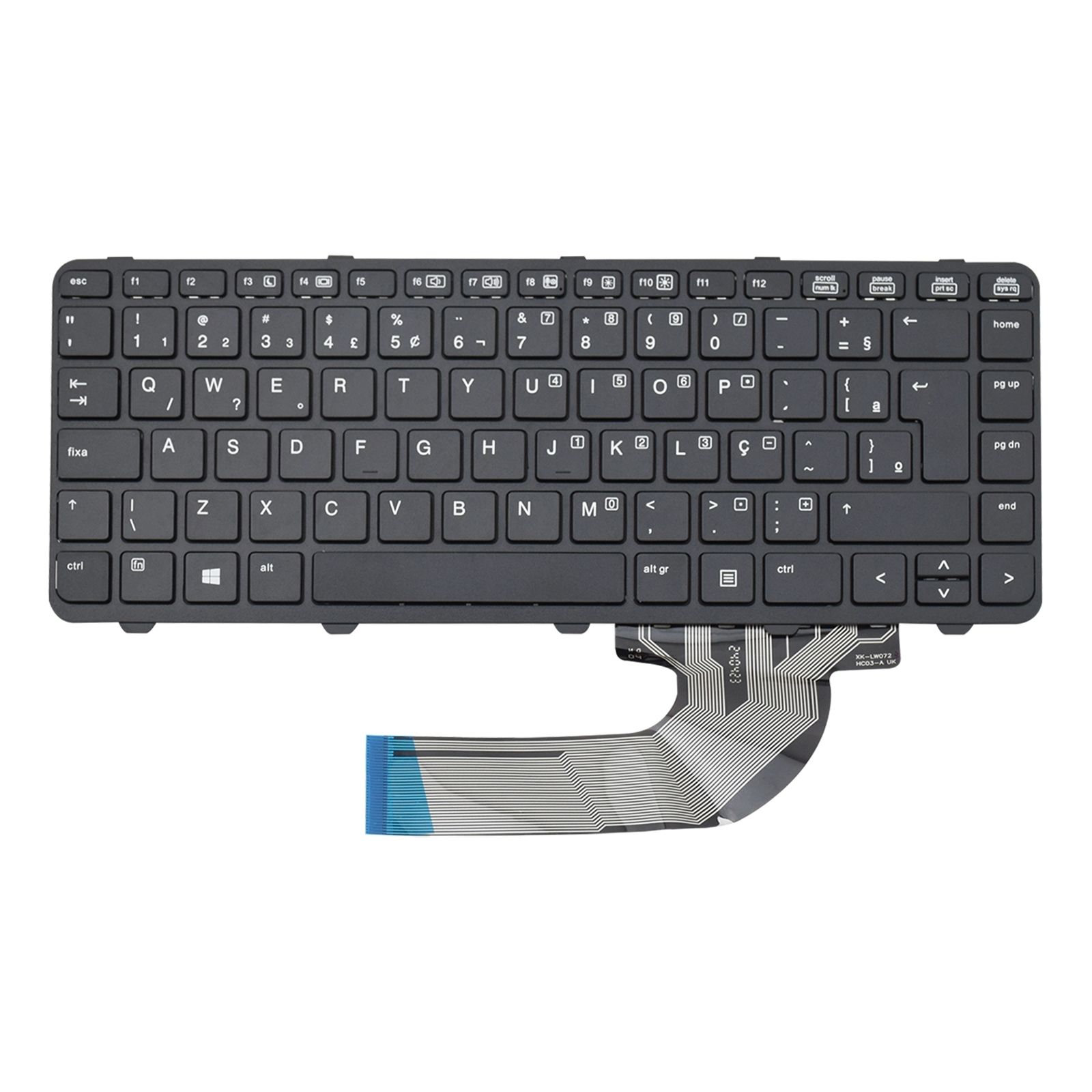 Teclado para Notebook HP ProBook 440 G2, ABNT2 Preto, possui teclas confortáveis e 12 meses de garantia.