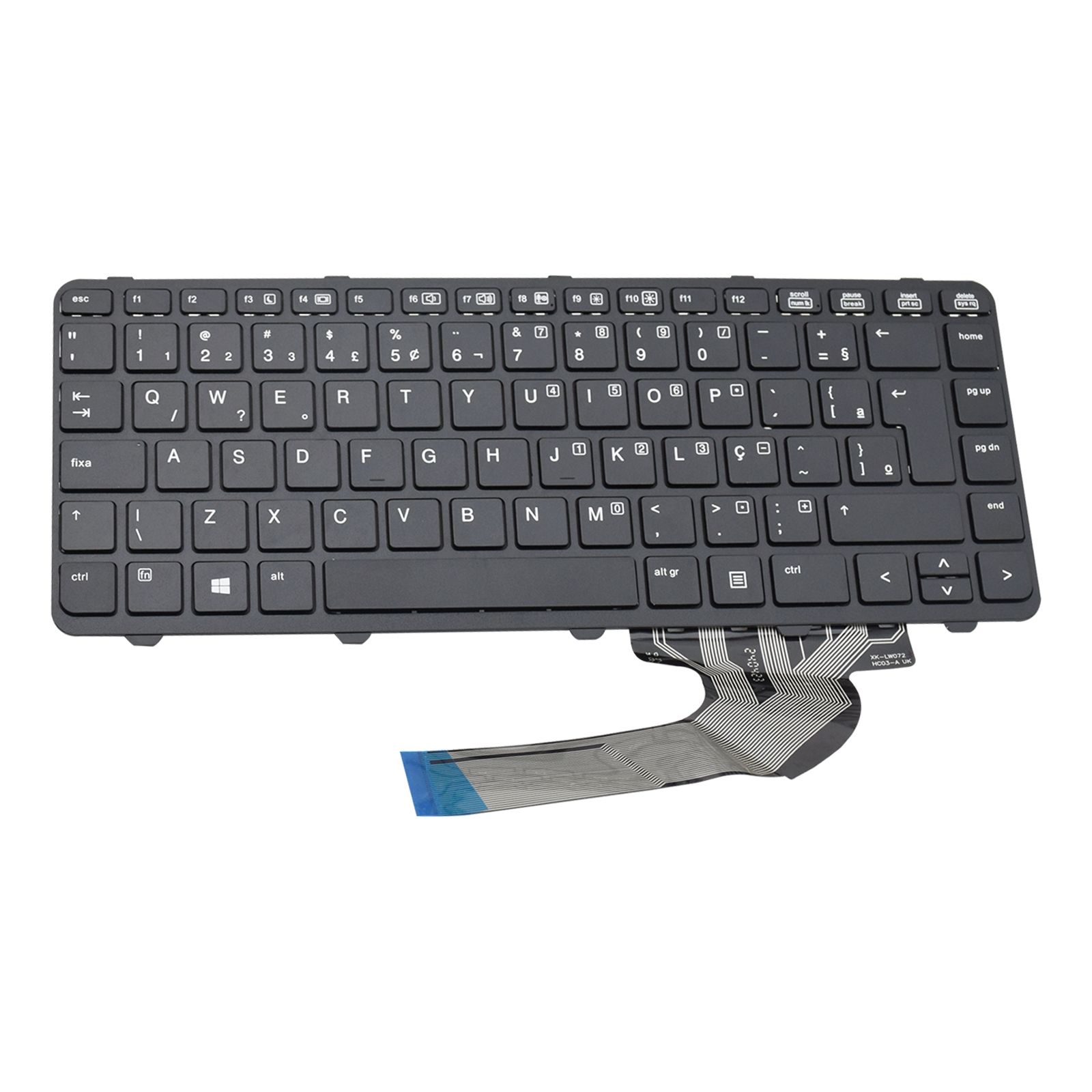Teclado para Notebook Hp Part Number MP-12M68PA-698, ABNT2 Preto, possui teclas confortáveis e 12 meses de garantia.