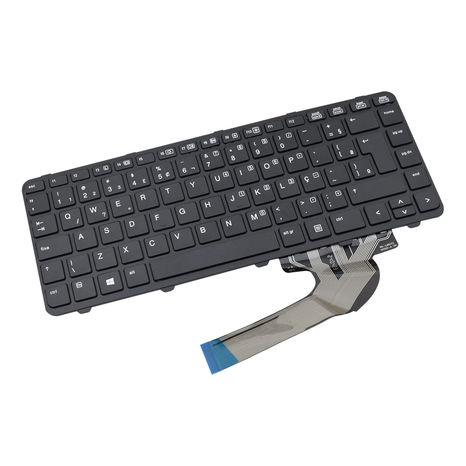 Teclado para Notebook Hp Part Number MP-12M68PA-698, ABNT2 Preto, possui teclas confortáveis e 12 meses de garantia.