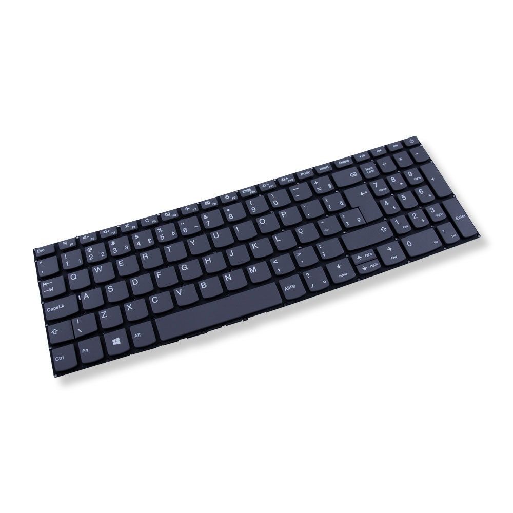 Teclado para Notebook Lenovo Ideapad S145-81WTS00100, ABNT2 Grafite, possui teclas confortáveis e 12 meses de garantia.