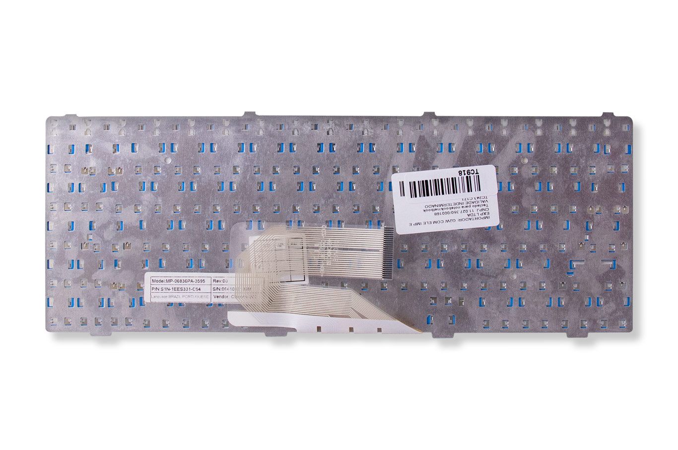 Teclado para Notebook Itautec Infoway W7645, ABNT2 Branco, possui teclas confortáveis e 12 meses de garantia.