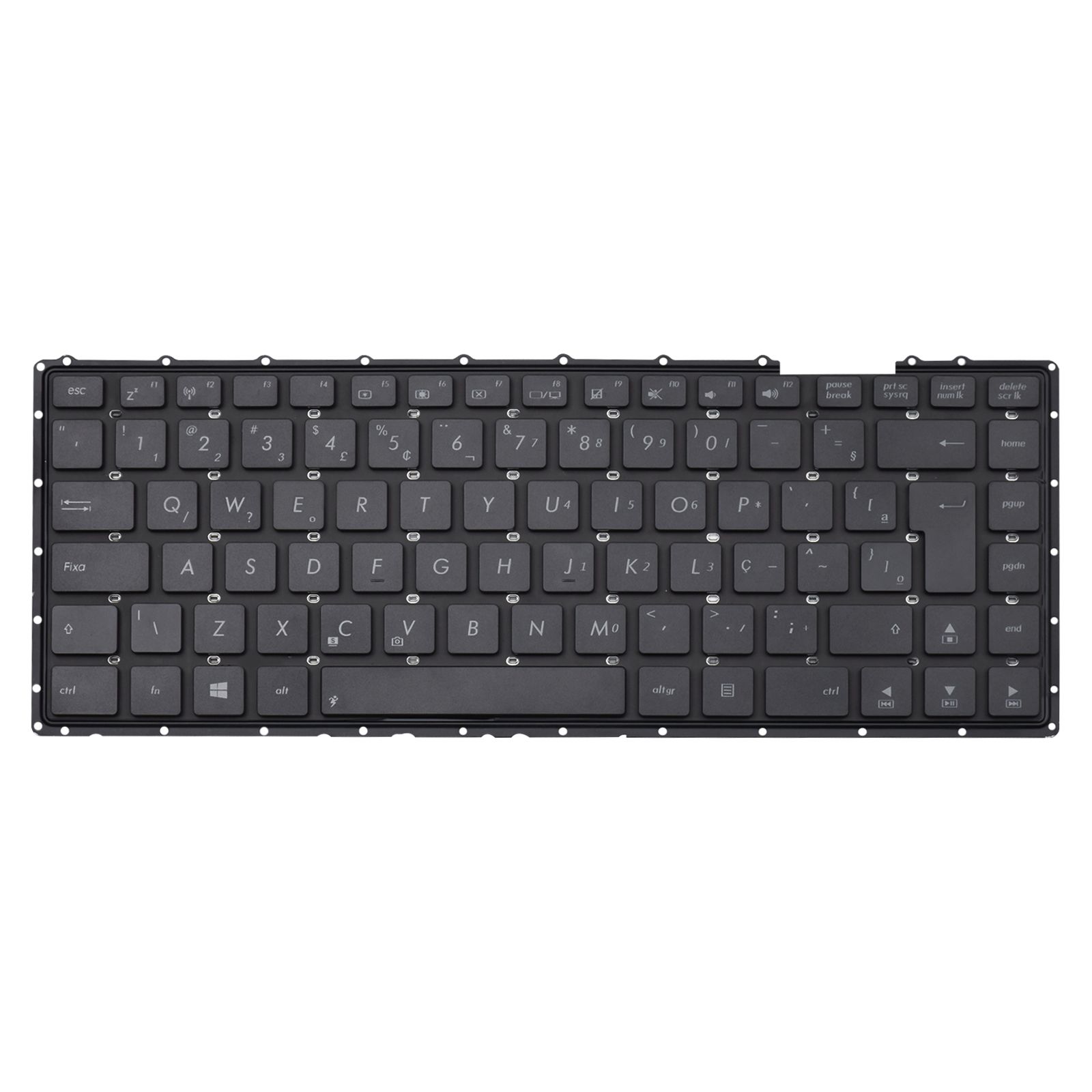 Teclado para Notebook Asus Part Number MP-13K86PA-9202, ABNT2 Preto, possui teclas confortáveis e 12 meses de garantia.