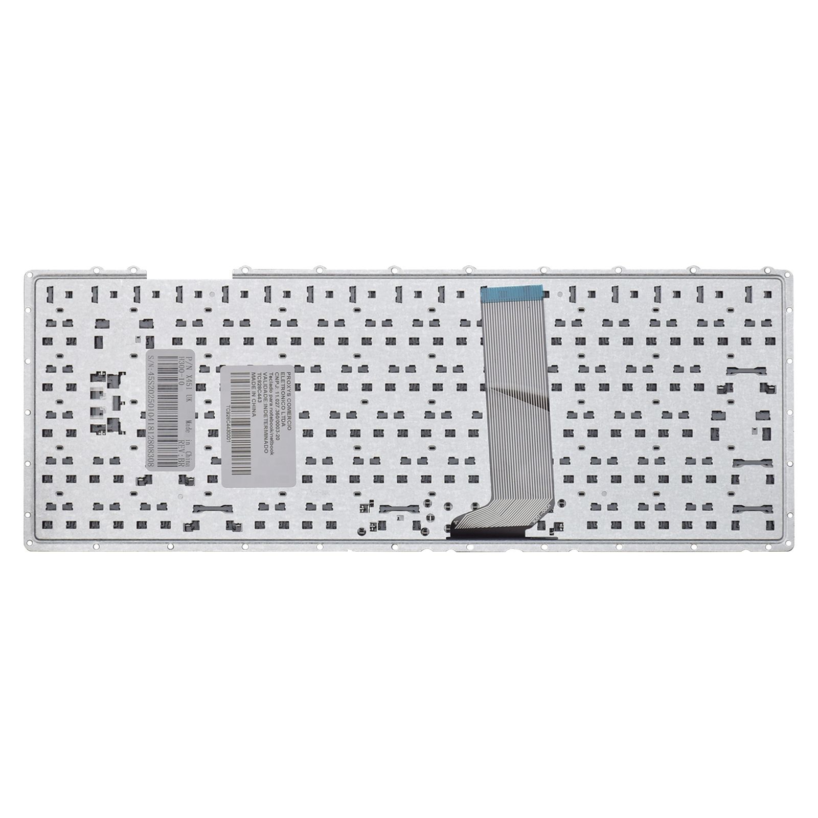 Teclado para Notebook Asus D450, ABNT2 Preto, possui teclas confortáveis e 12 meses de garantia.