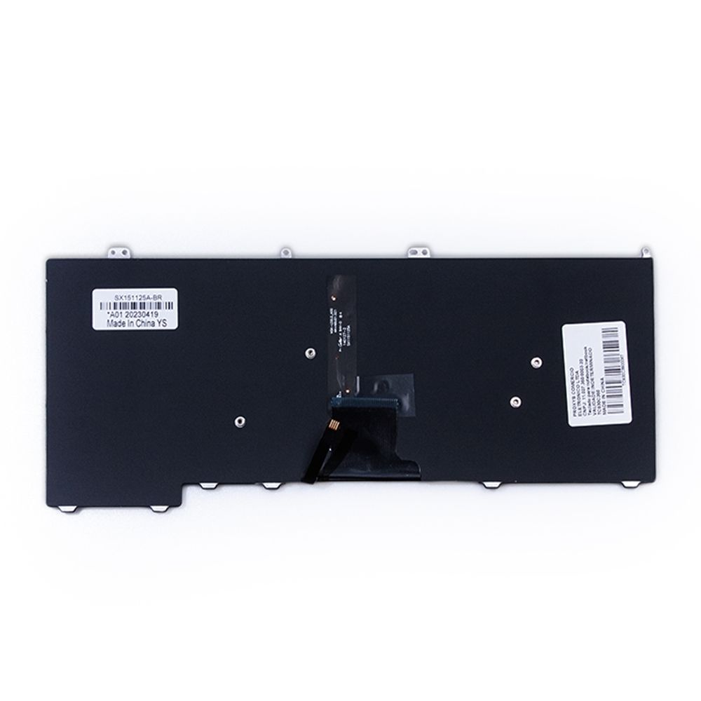 Teclado para Notebook Dell Latitude E7440, ABNT2 Preto, possui teclas confortáveis e 12 meses de garantia.