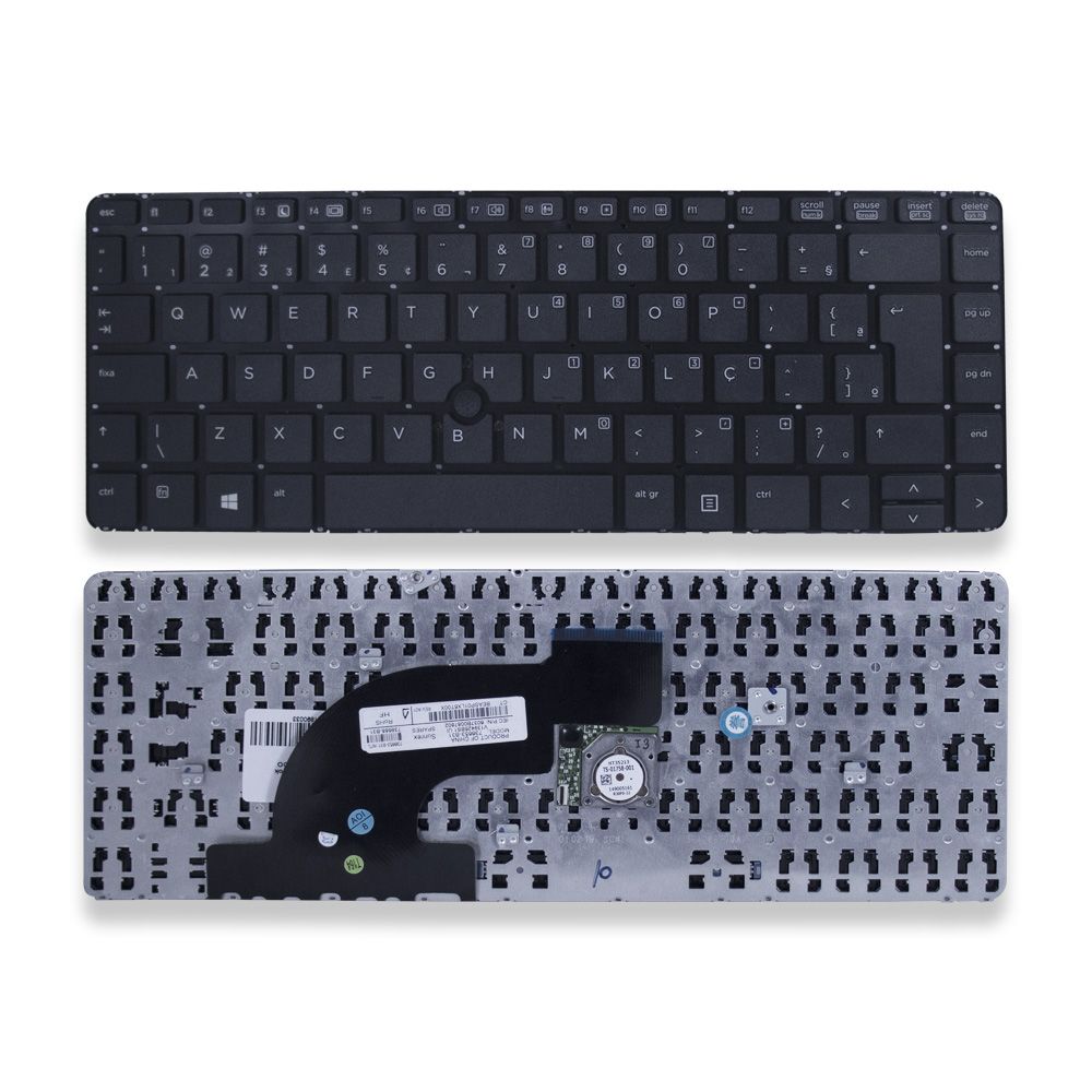 Teclado para Notebook HP ProBook 640 G2, ABNT2 Preto, possui teclas confortáveis e 12 meses de garantia.