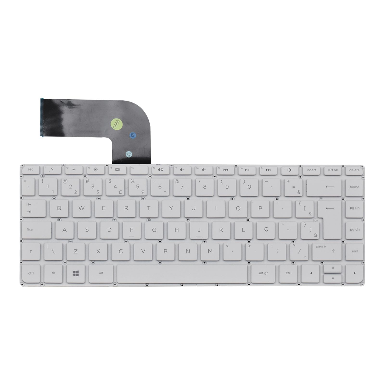 Teclado para Notebook Hp Pavilion 14-V045TX, ABNT2 Branco, possui teclas confortáveis e 12 meses de garantia.