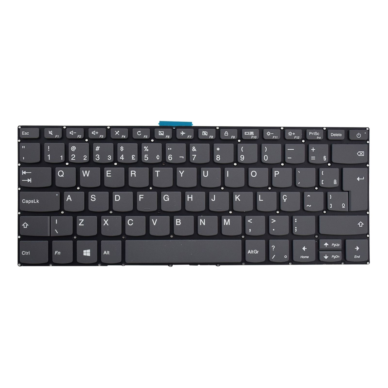 Teclado para Notebook Lenovo V14 82NM0013BR, ABNT2 Preto, possui teclas confortáveis e 12 meses de garantia.