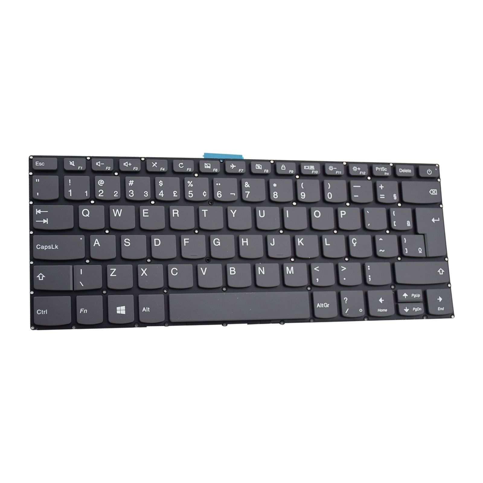 Teclado para Notebook Lenovo V14 82UL0014BR, ABNT2 Preto, possui teclas confortáveis e 12 meses de garantia.