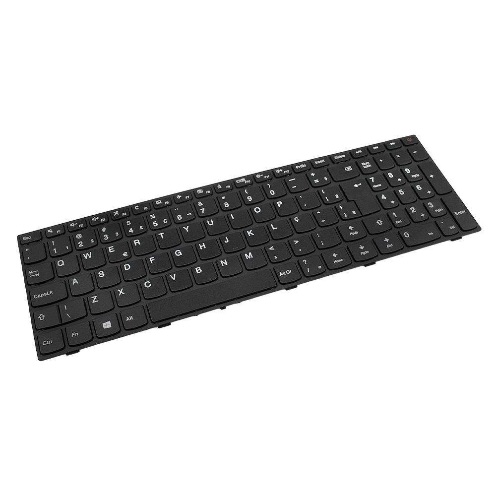 Teclado para Notebook Lenovo Ideapad 110-15ISK, ABNT2 Preto, possui teclas confortáveis e 12 meses de garantia.