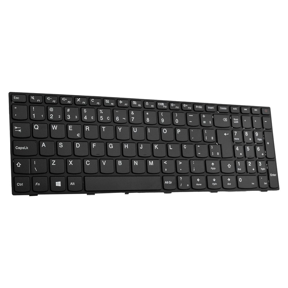 Teclado para Notebook Lenovo Ideapad 110-17ISK, ABNT2 Preto, possui teclas confortáveis e 12 meses de garantia.