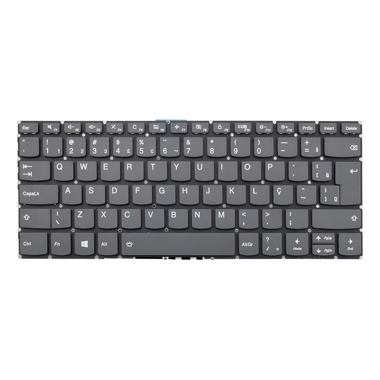 Teclado para Notebook Lenovo Ideapad 330-14AST, ABNT2 Preto, possui teclas confortáveis e 12 meses de garantia.