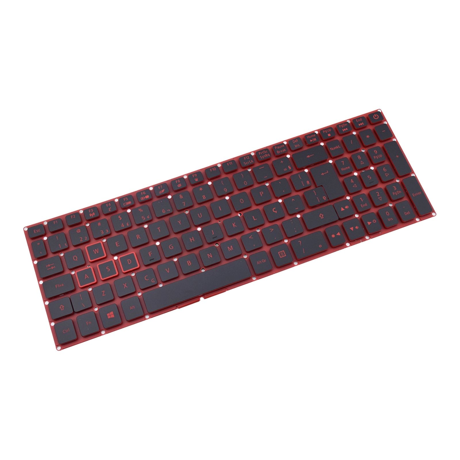 Teclado para Notebook Acer Nitro 5 AN515-51-50U2, ABNT2 Preto, possui teclas confortáveis e 12 meses de garantia.