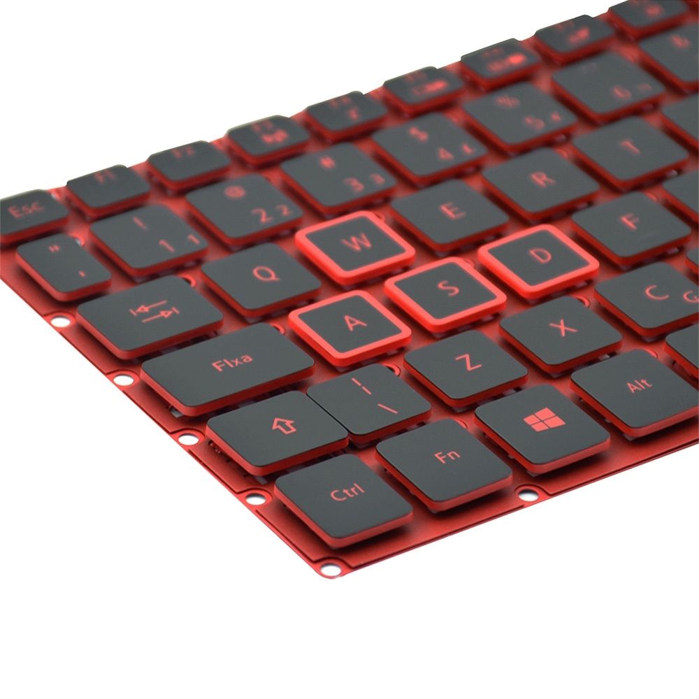 Teclado para Notebook Acer Nitro AN515-51-77FH, ABNT2 Preto, possui teclas confortáveis e 12 meses de garantia.