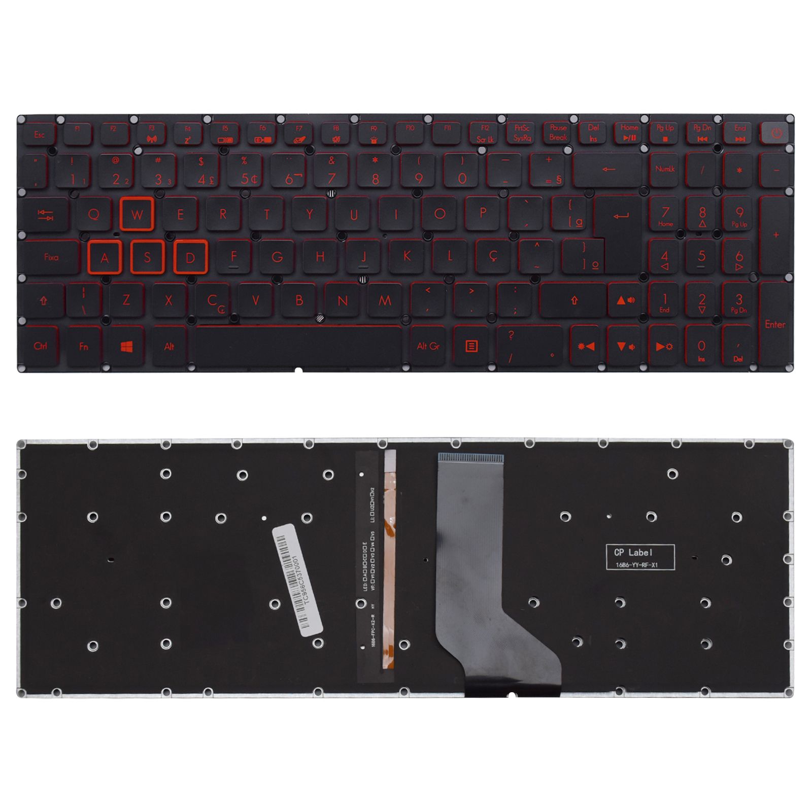 Teclado para Notebook Acer Nitro AN515-51-76EL ABNT2 Preto