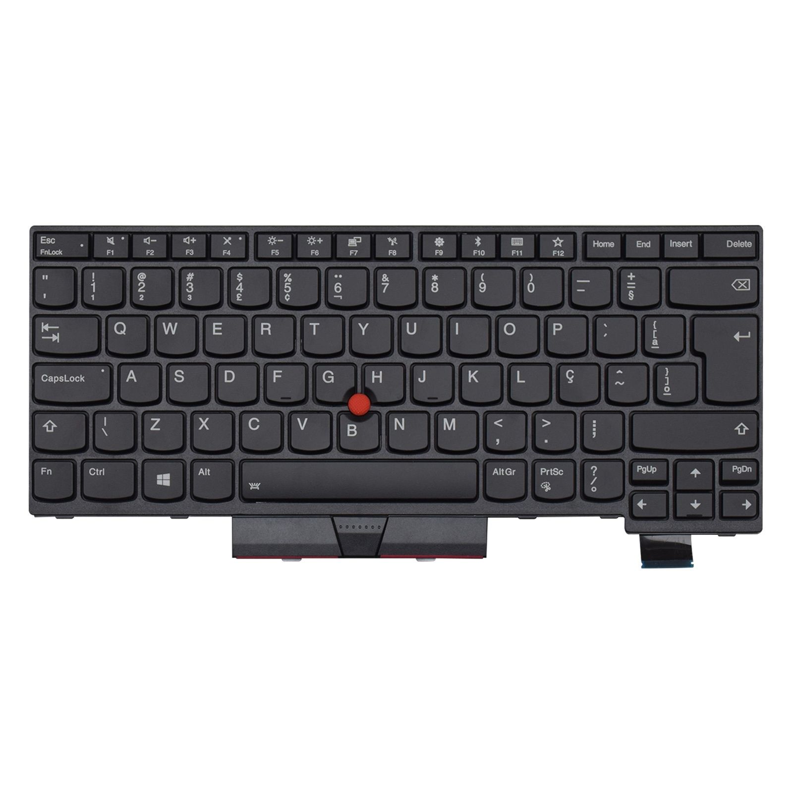 Teclado para Notebook Lenovo Thinkpad com padrão ABNT2 Preto possui teclas confortáveis com Ç e 12 meses de garantia