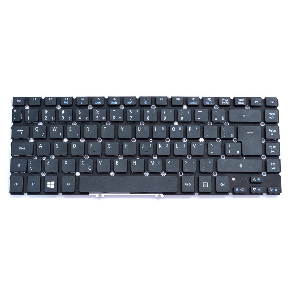 Teclado para Notebook Acer Aspire V5-431P, ABNT2 Preto, possui teclas confortáveis e 12 meses de garantia.