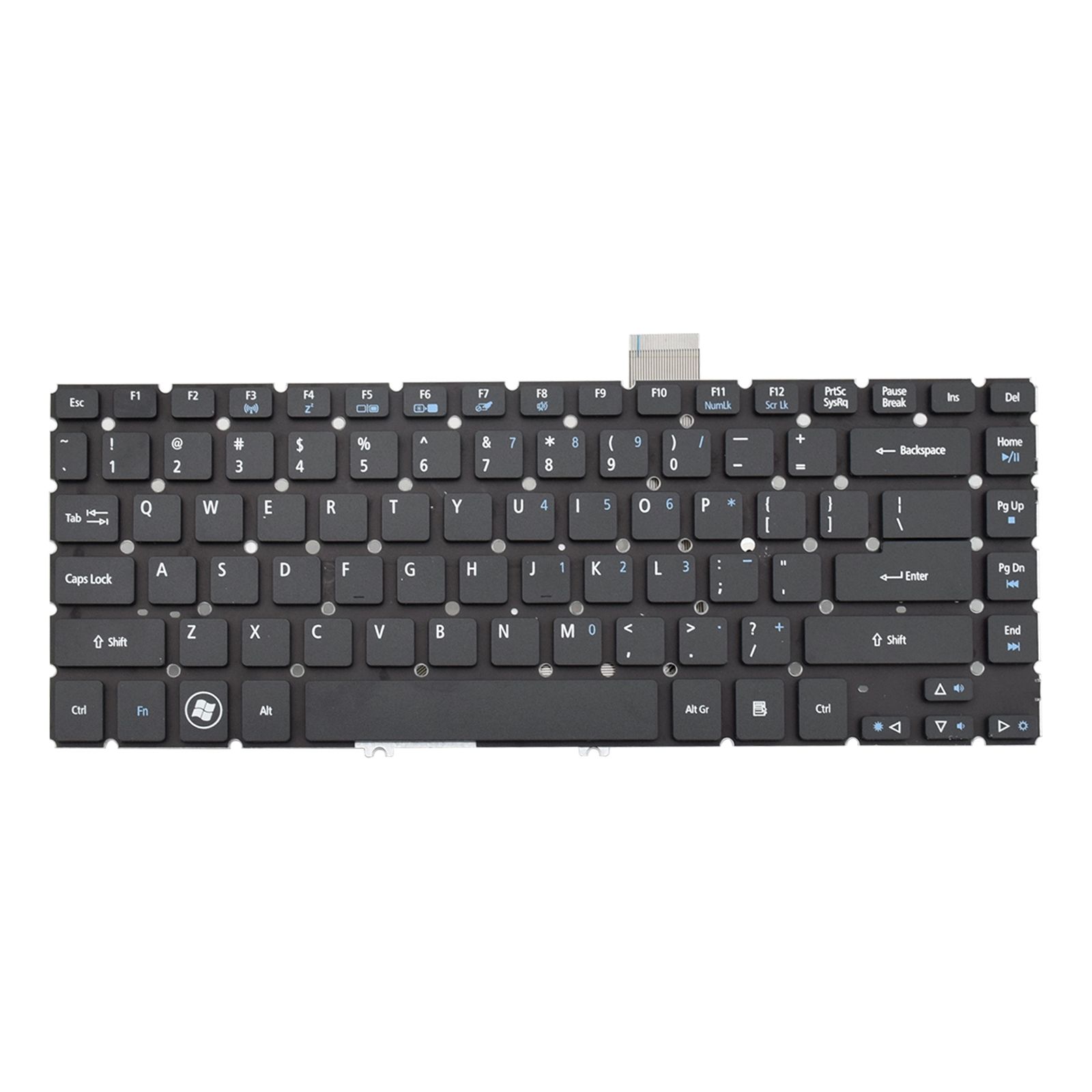 Teclado para Notebook Acer Part Number 9Z.N8DSW.50S, Inglês Internacional - US Preto, possui teclas confortáveis e 12 meses de garantia.