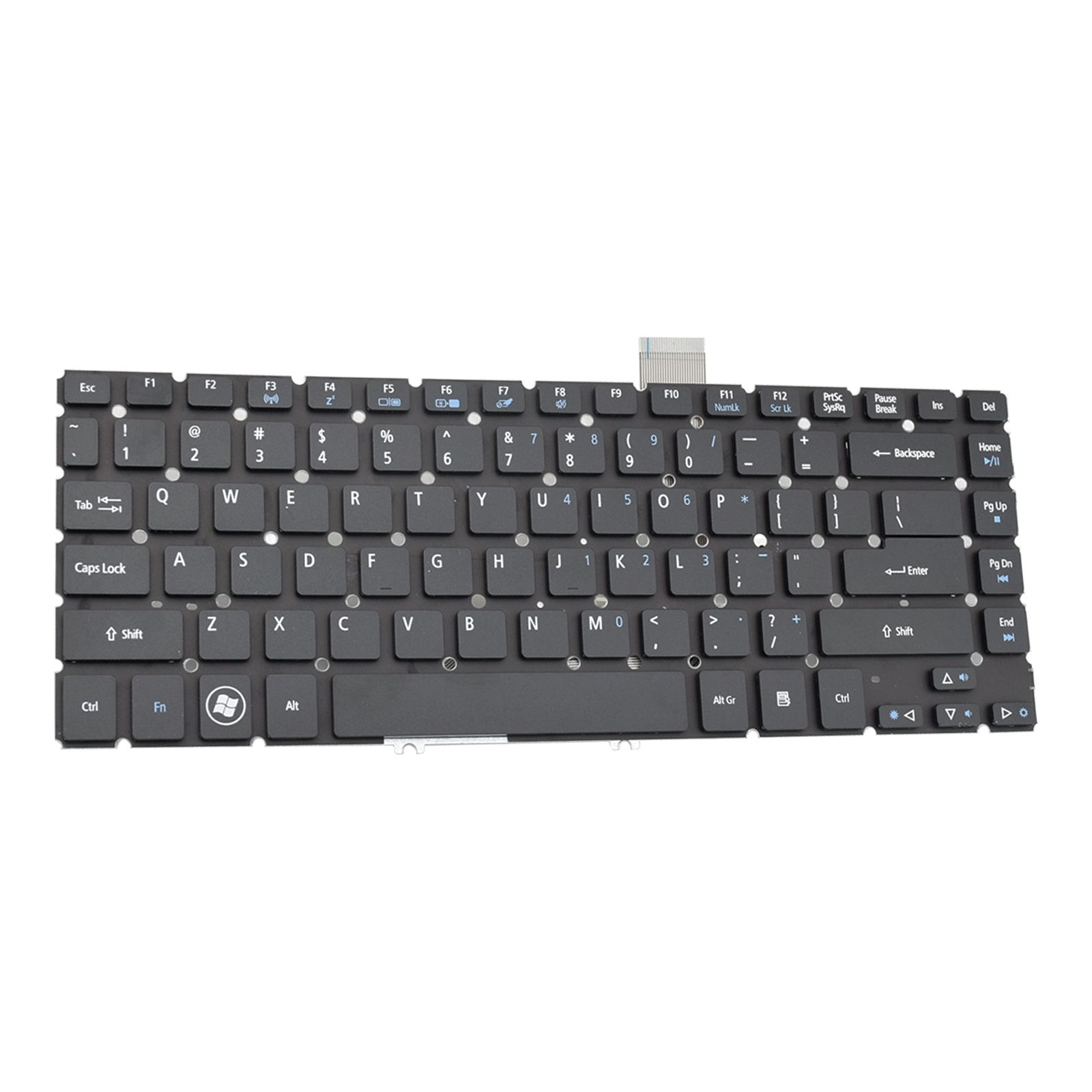 Teclado para Notebook Acer Aspire V5-471P, Inglês Internacional - US Preto, possui teclas confortáveis e 12 meses de garantia.