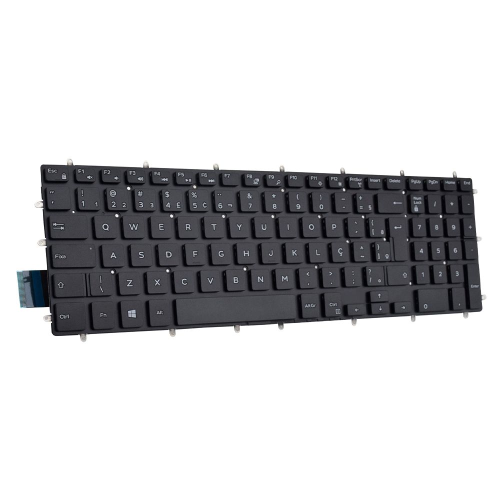 Teclado para Notebook Dell Inspiron 15 3583, ABNT2 Preto, possui teclas confortáveis e 12 meses de garantia.