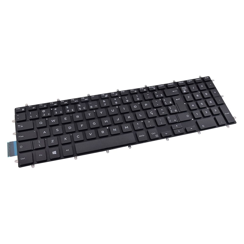 Teclado para Notebook Dell Inspiron I15-3583-M3XP, ABNT2 Preto, possui teclas confortáveis e 12 meses de garantia.