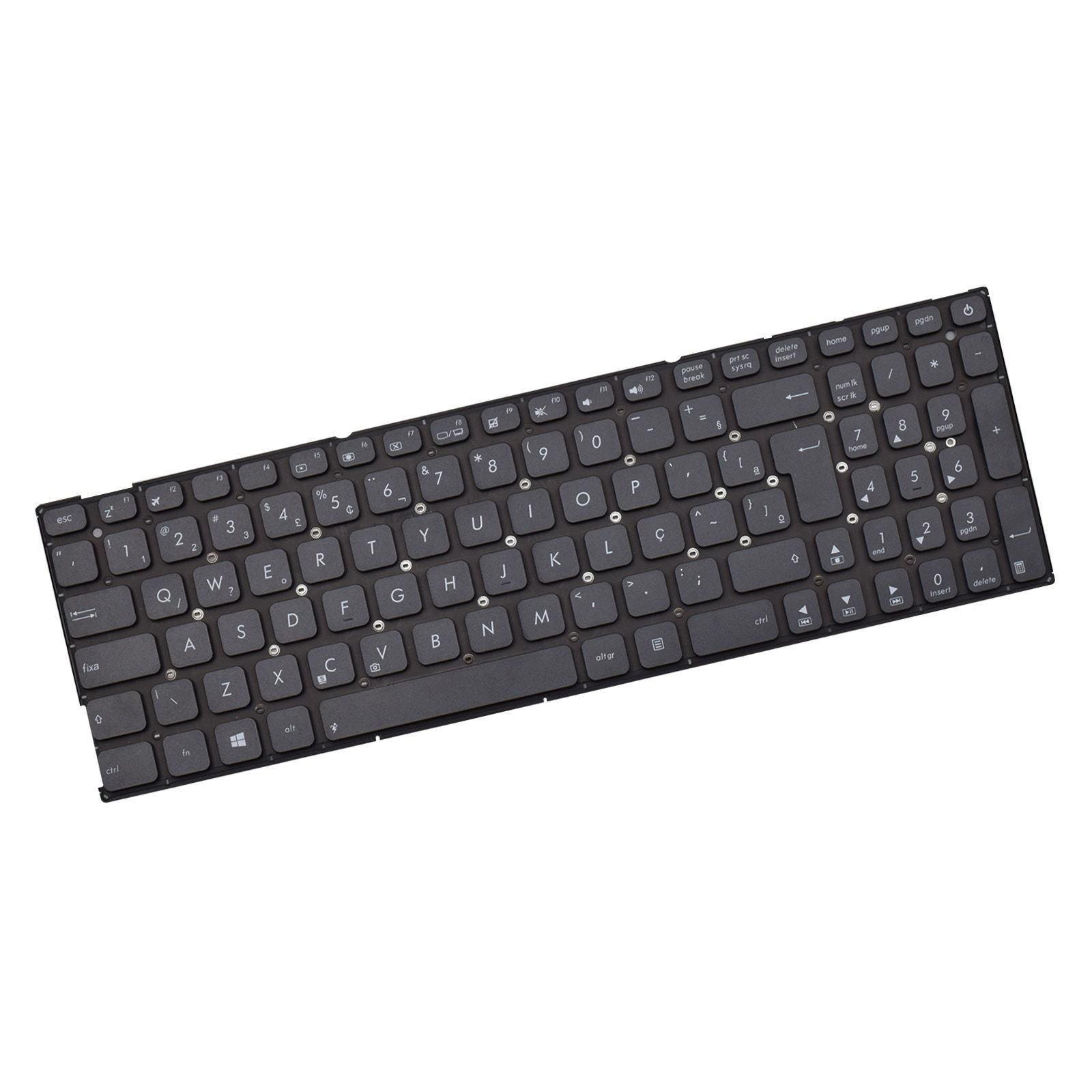 Teclado para Notebook Asus Vivobook X541NA, ABNT2 Preto, possui teclas confortáveis e 12 meses de garantia.