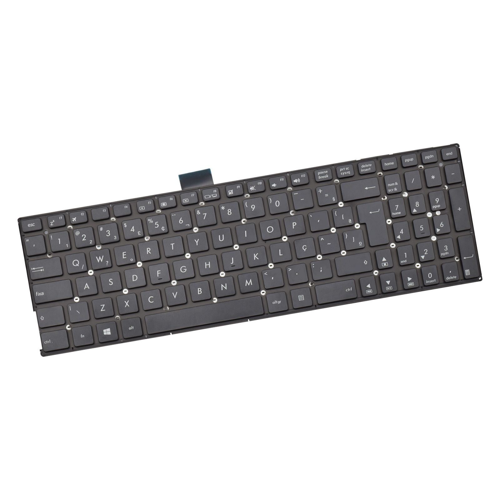 Teclado para Notebook Asus X Series X555LI, ABNT2 Preto, possui teclas confortáveis e 12 meses de garantia.