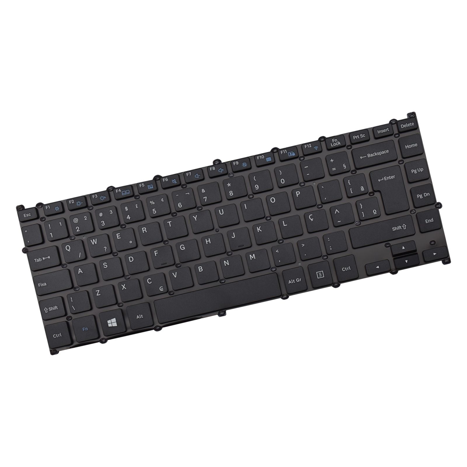 Teclado para Notebook Samsung Part Number BA98-00890P, ABNT2 Preto, possui teclas confortáveis e 12 meses de garantia.