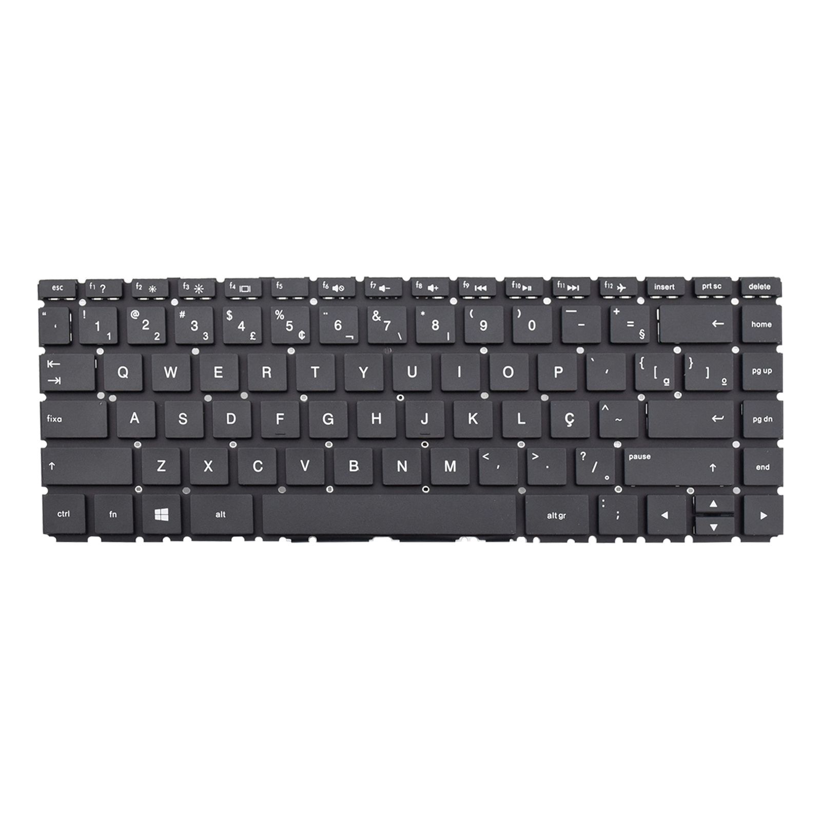Teclado para Notebook Hp 240 G6, ABNT2 Preto, possui teclas confortáveis e 12 meses de garantia.