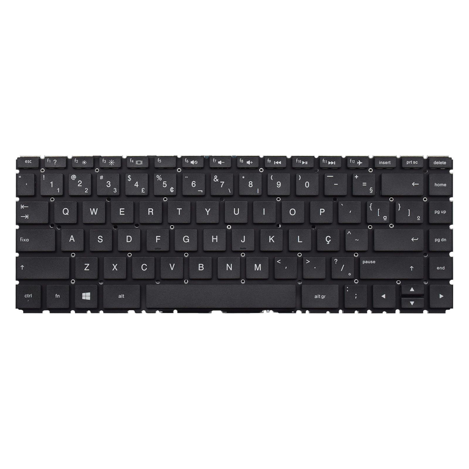 Teclado para Notebook Hp com padrão ABNT2 Preto possui teclas confortáveis com Ç e 12 meses de garantia